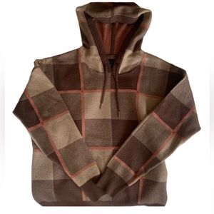 Rachel Roy - Hooded Window Pane Print Sweater